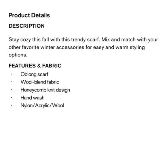 EXPRESS Dusty Mauve Honeycomb Knit Scarf NWT - Picture 5 of 5